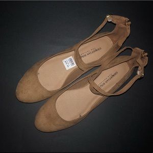 Brand New Tan Suede Ballet Flats